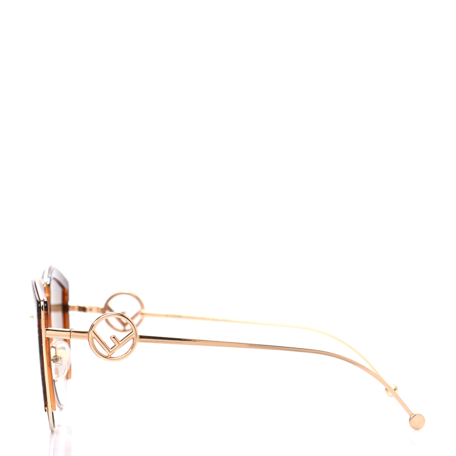 Fendi Metal Acetate F is Fendi FF Cat Eye Sunglasses FF 0290/S Gold 3 of 6