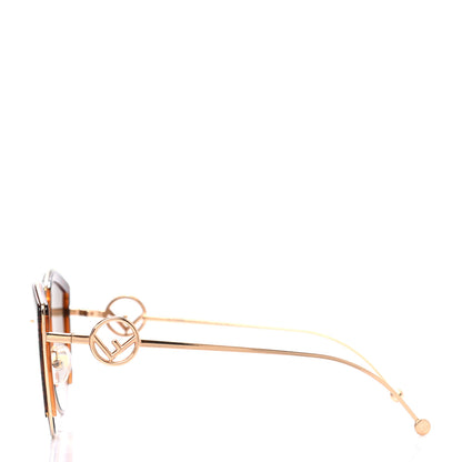 Fendi Metal Acetate F is Fendi FF Cat Eye Sunglasses FF 0290/S Gold 3 of 6