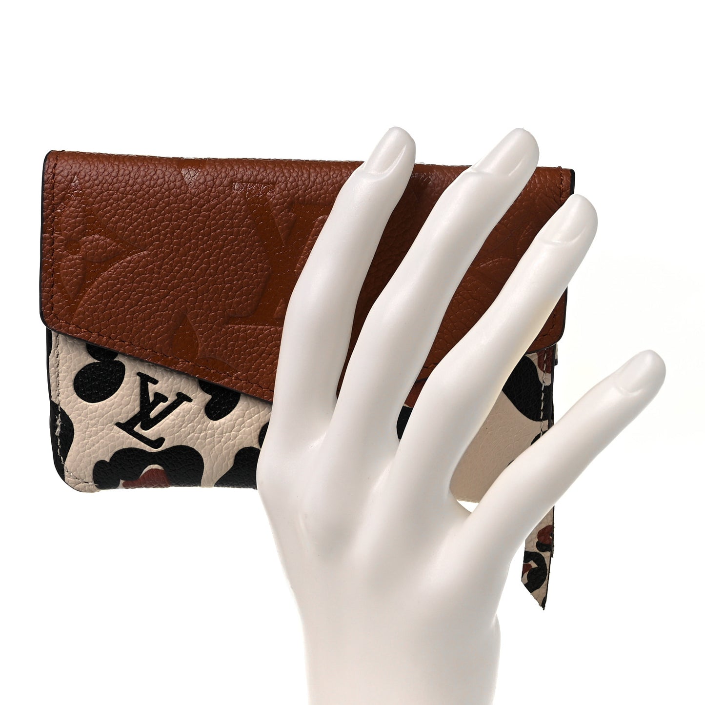 Empreinte Monogram Giant Wild At Heart Key Pouch Caramel