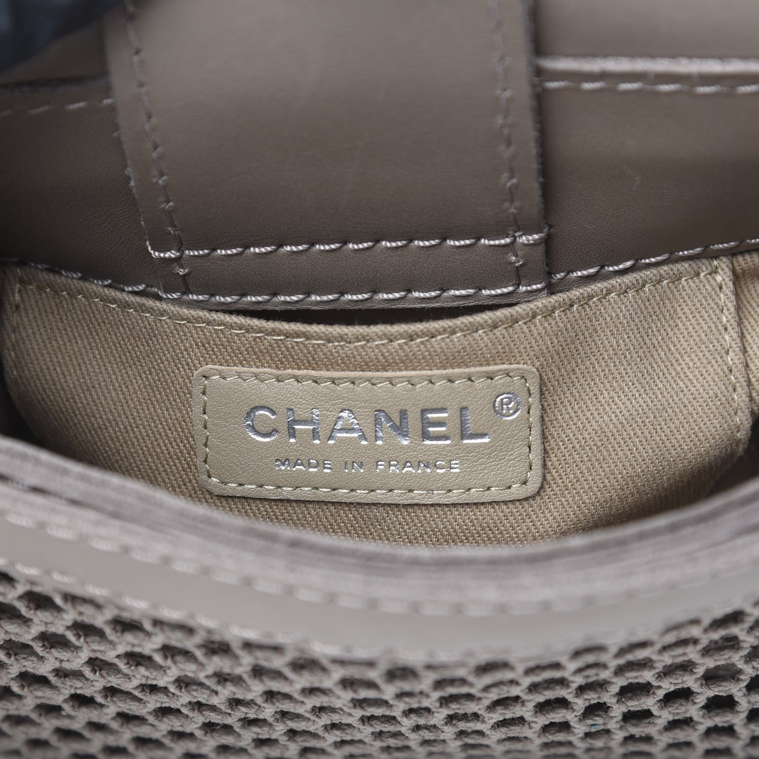 Chanel Calfskin Stitched Mini Highlander Messenger Taupe 6 of 12