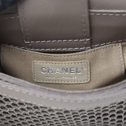 Chanel Calfskin Stitched Mini Highlander Messenger Taupe 6 of 12