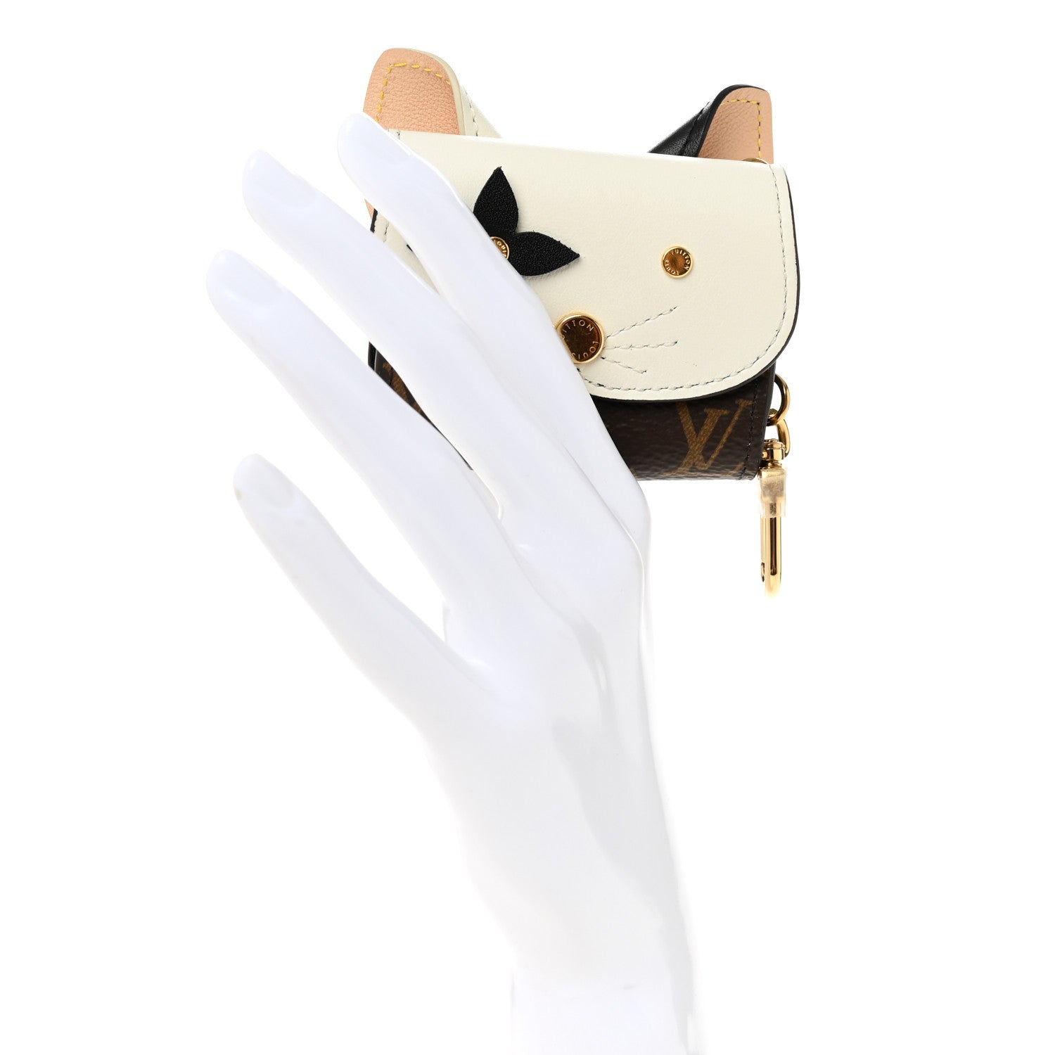 Louis Vuitton Monogram Cat Earpods Case Black White 2 of 7