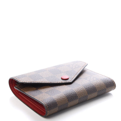Louis Vuitton Damier Ebene Victorine Wallet Red 4 of 7