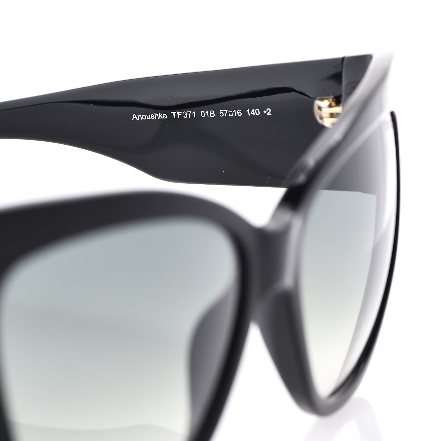 Tom Ford Acetate Anoushka Cat Eye Sunglasses TF371 Black 5 of 7