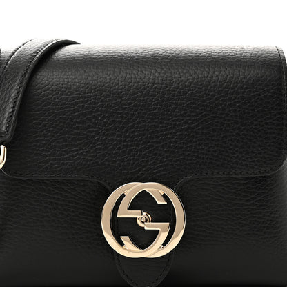 Gucci Dollar Calfskin Interlocking G Crossbody Bag Black 8 of 10