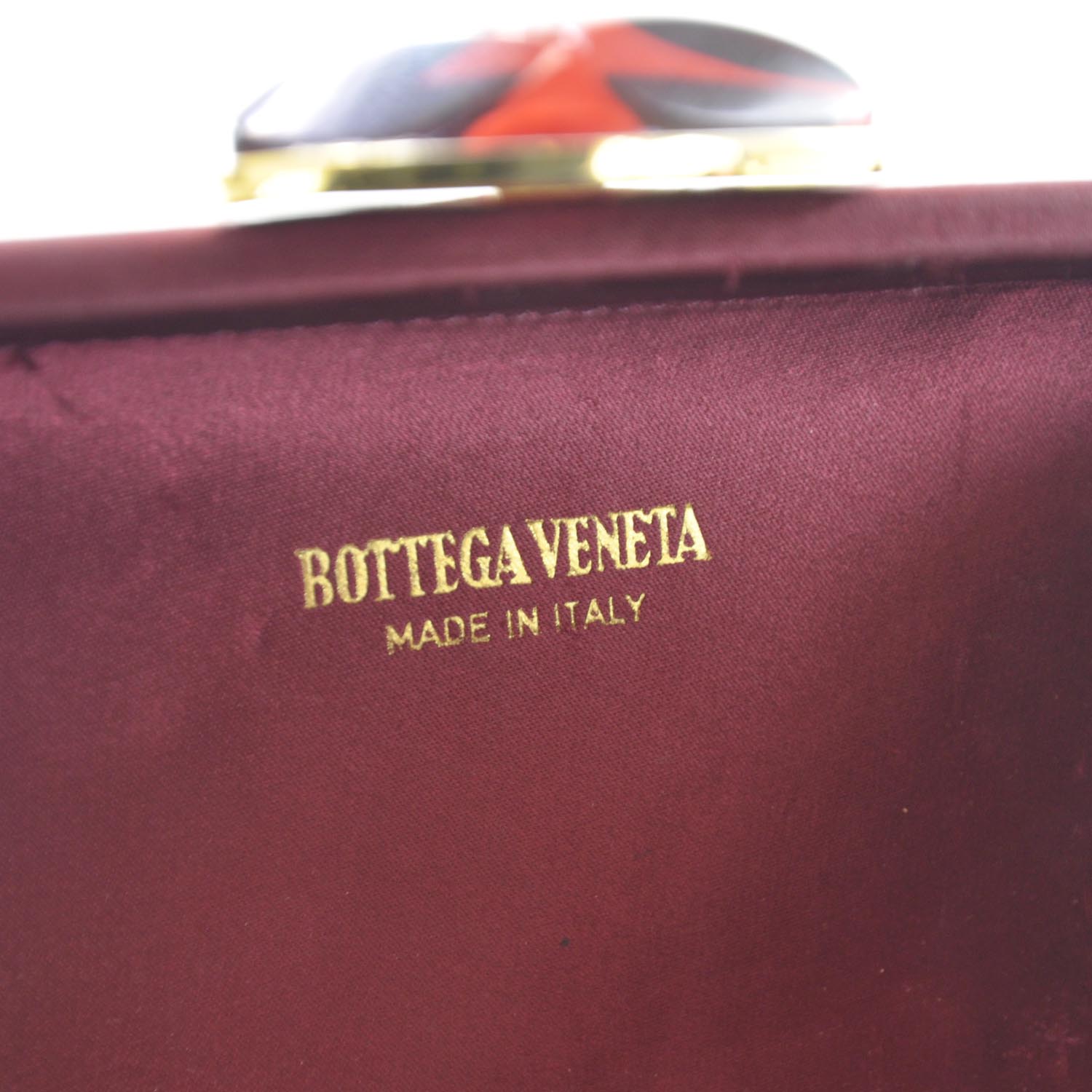 Bottega Veneta Satin Velvet Woven Evening Clutch 5 of 5