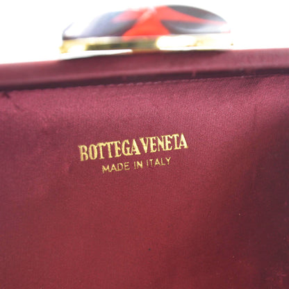 Bottega Veneta Satin Velvet Woven Evening Clutch 5 of 5