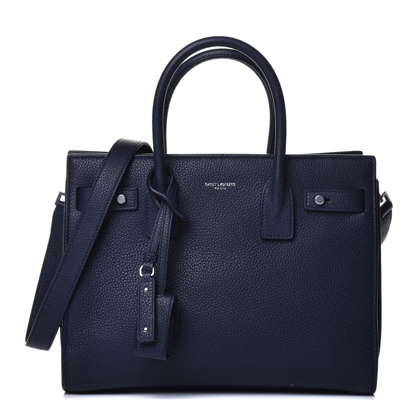 Grained Calfskin Baby Supple Sac De Jour Navy