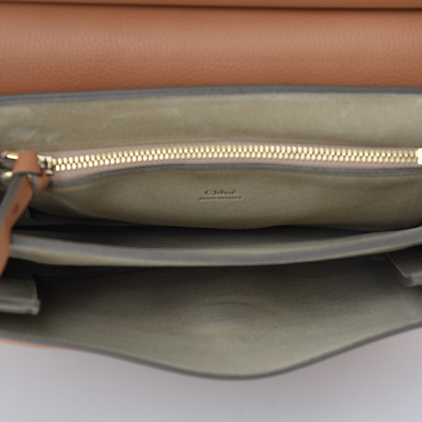 Grained Calfskin Smooth Lambskin Medium Faye Shoulder Bag Milky Coffee