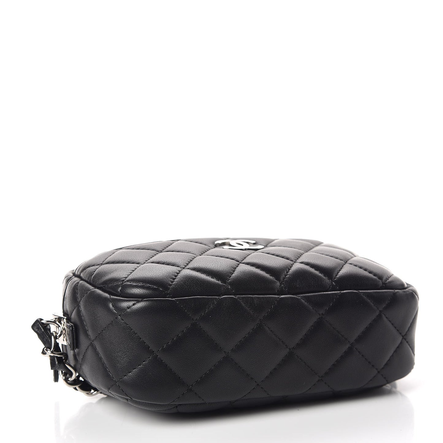 Lambskin Quilted Small Timeless Camera Case Black