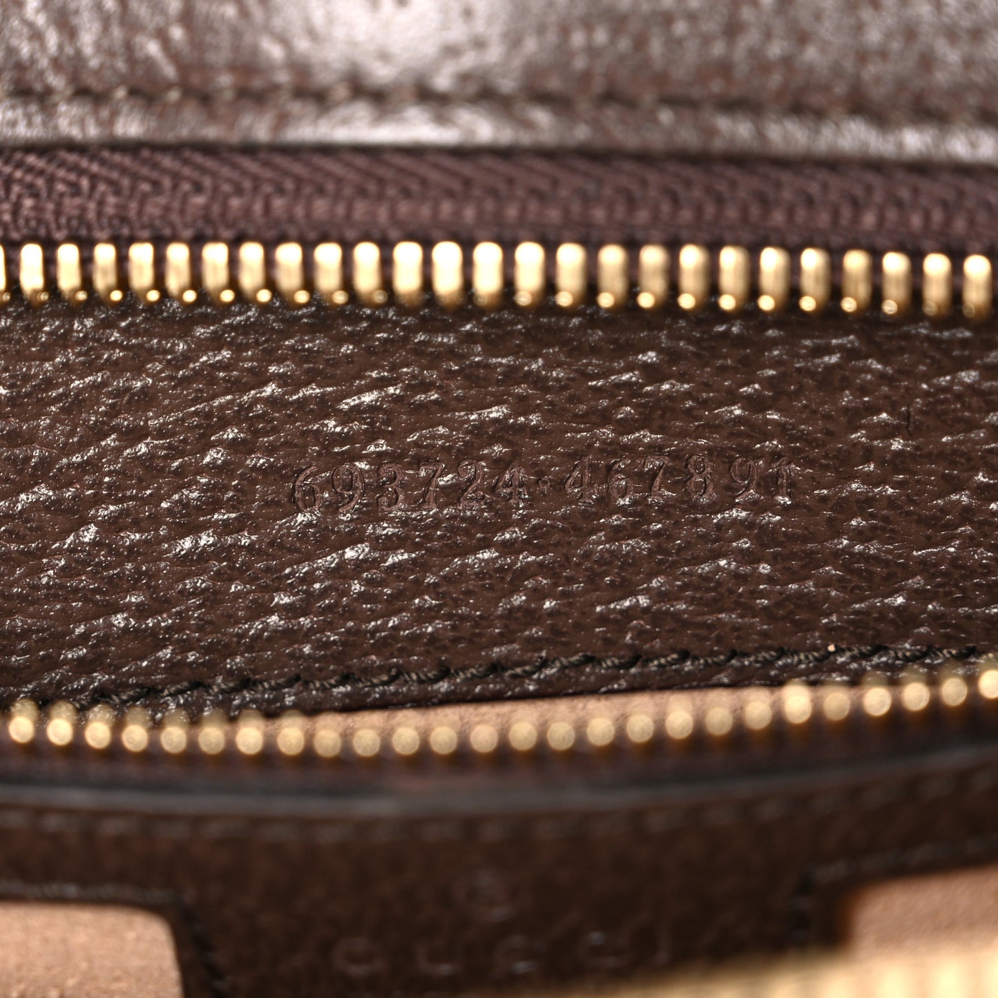 GG Supreme Monogram Textured Dollar Calfskin Web Small Ophidia Slip Handle Tote Beige Ebony New Acero