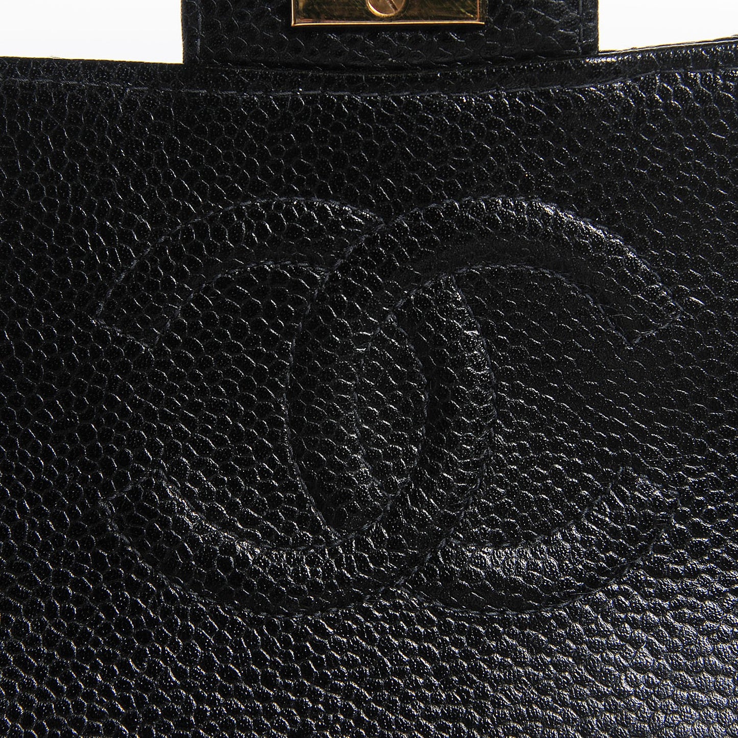 Caviar Quilted Mini Square Flap Black