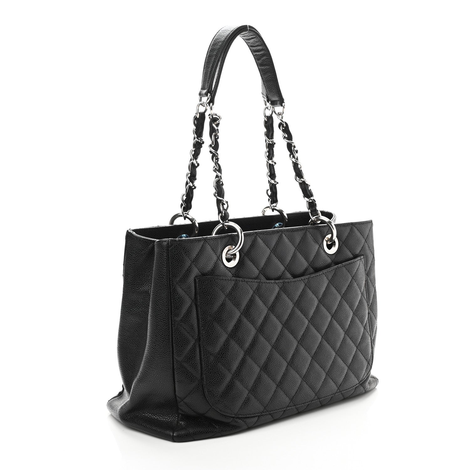 Chanel Caviar Quilted Grand Shopping Tote GST Black 3 of 12