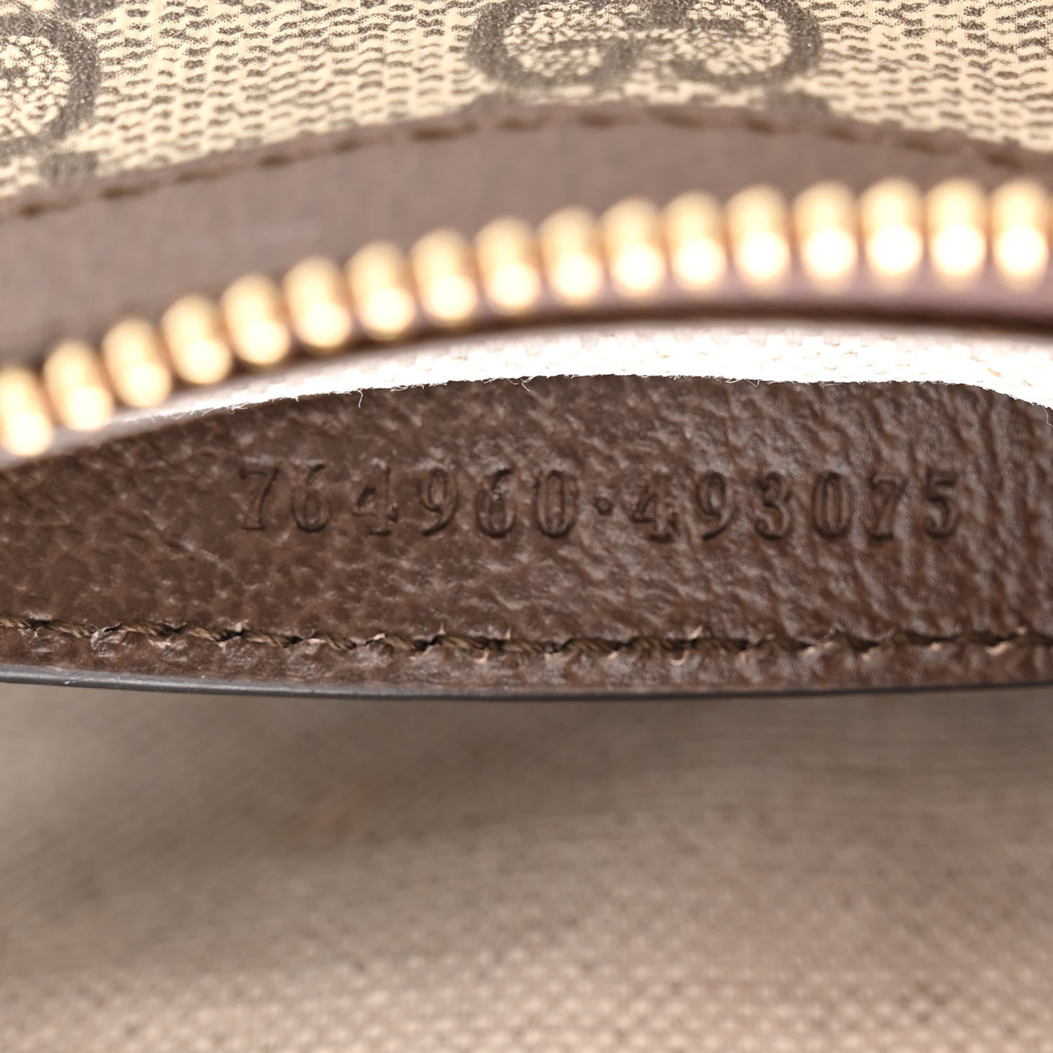 Gucci GG Supreme Monogram Textured Dollar Calfskin Mini Ophidia Chain Bag Beige Ebony 7 of 11