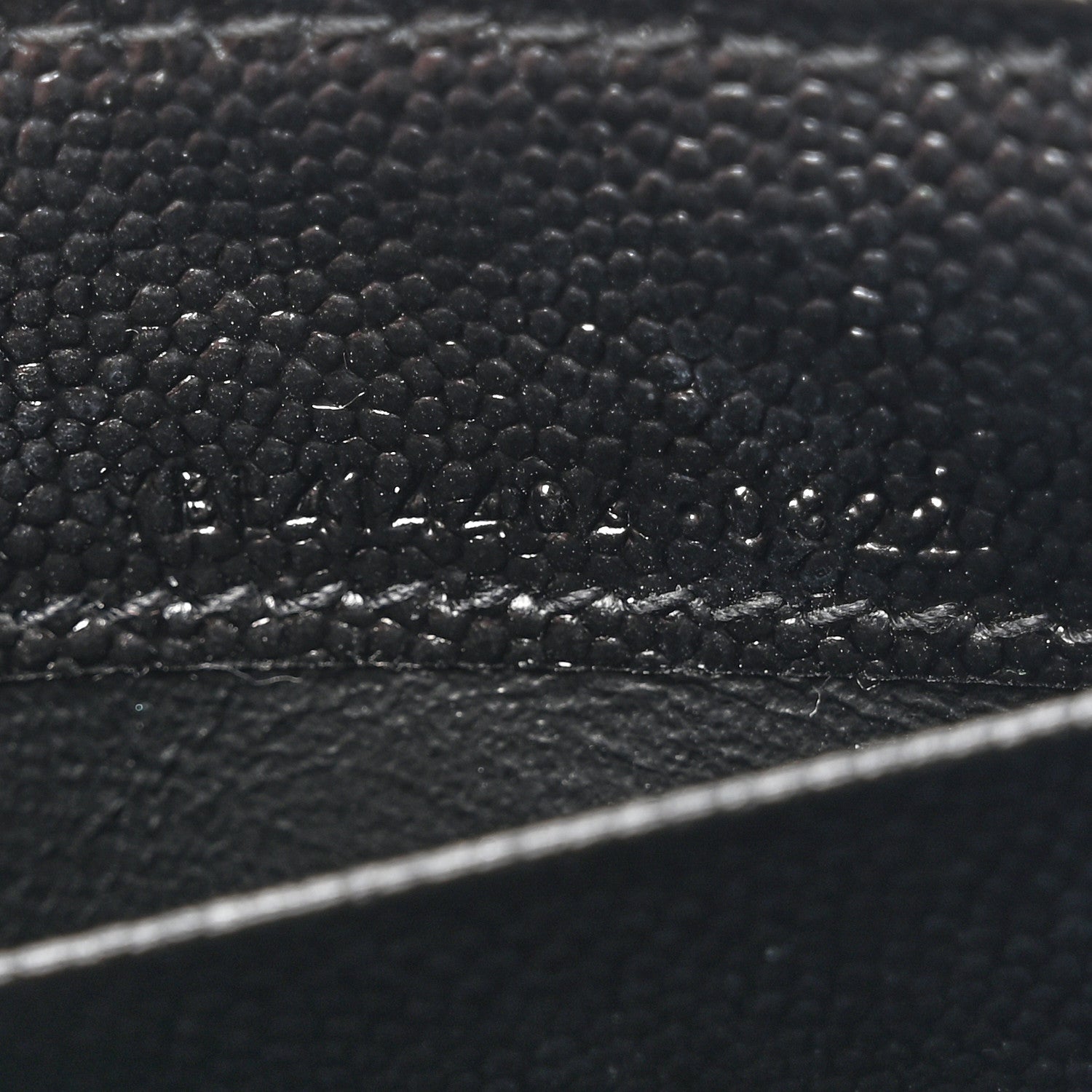Saint Laurent Grain De Poudre Matelasse Chevron Small Monogram Envelope Wallet Black 7 of 11