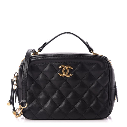Chanel Calfskin Quilted CC Small Vanity Case Black 1 of 11