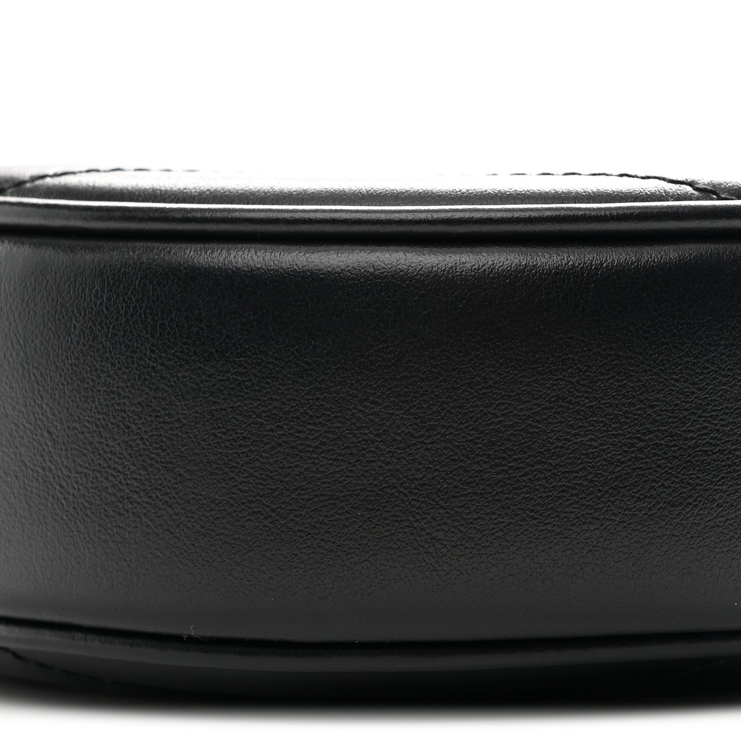 Saint Laurent Calfskin Matelasse Chevron Round Vinyle Camera Bag Black 10 of 11