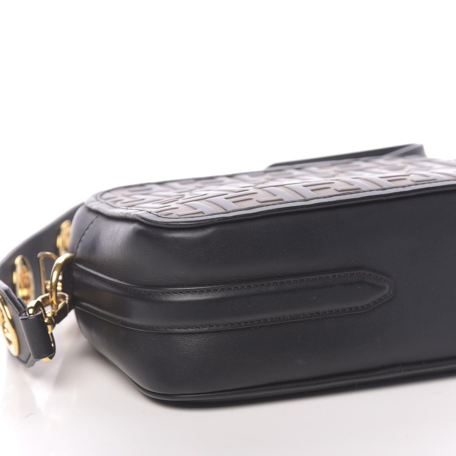 Fendi Vitello Century F is Fendi Bi-Color FF 1974 Embossed Camera Case Maya Black 10 of 11