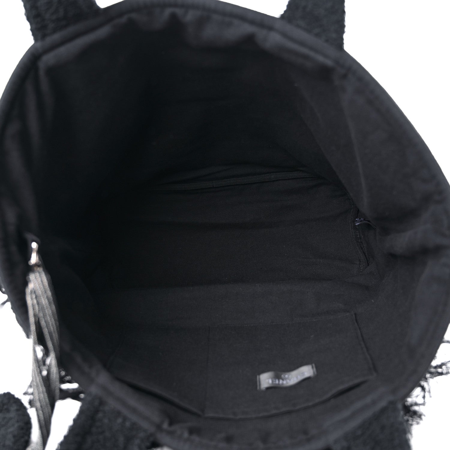 Chanel Terry Cotton CC Beach Tote Towel Set Black 6 of 9