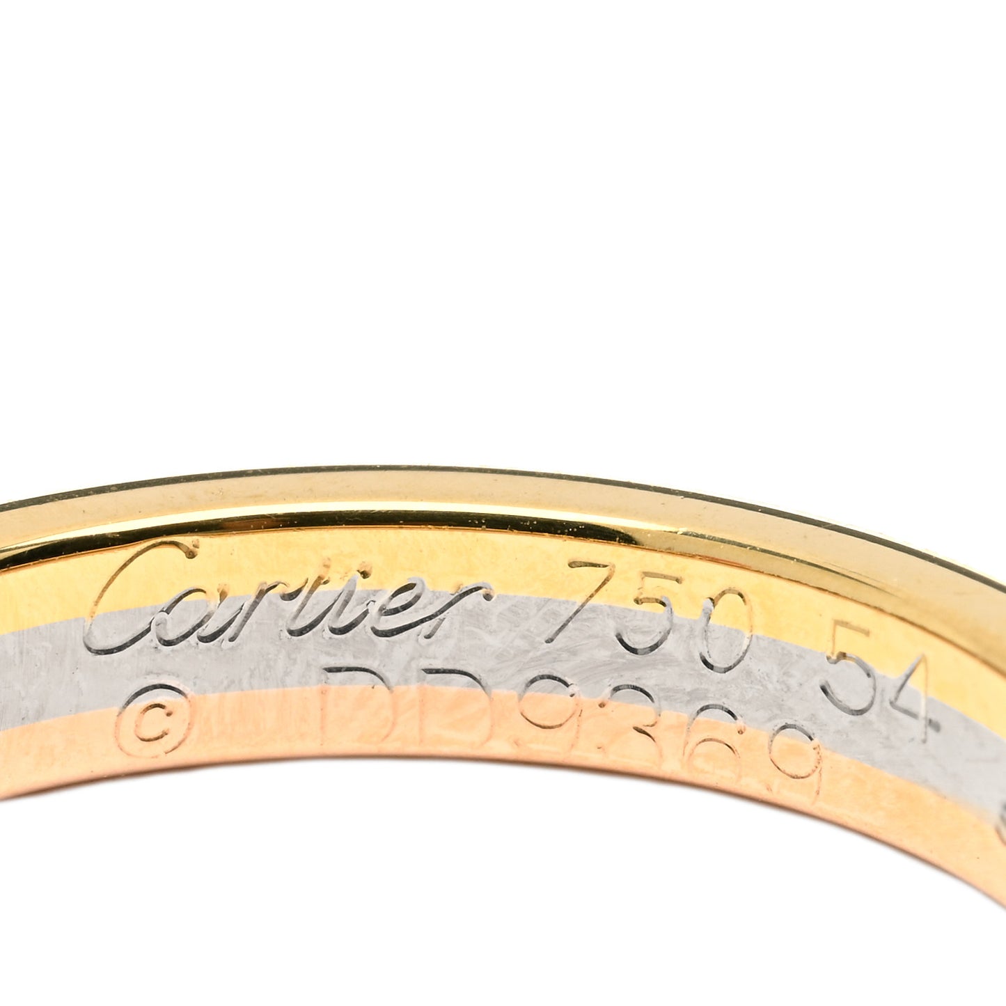 18K Pink White Yellow Gold 3.5mm Vendome Louis Cartier Wedding Band Ring 54 7