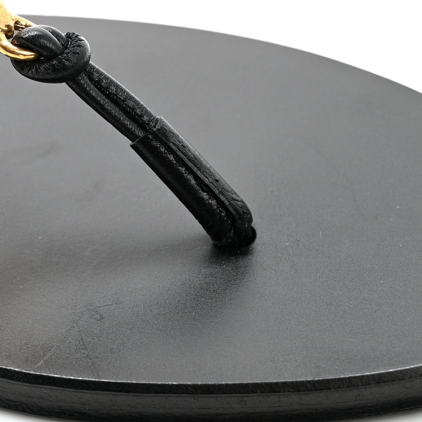 Calfskin Can Flat Sandals 39 Black