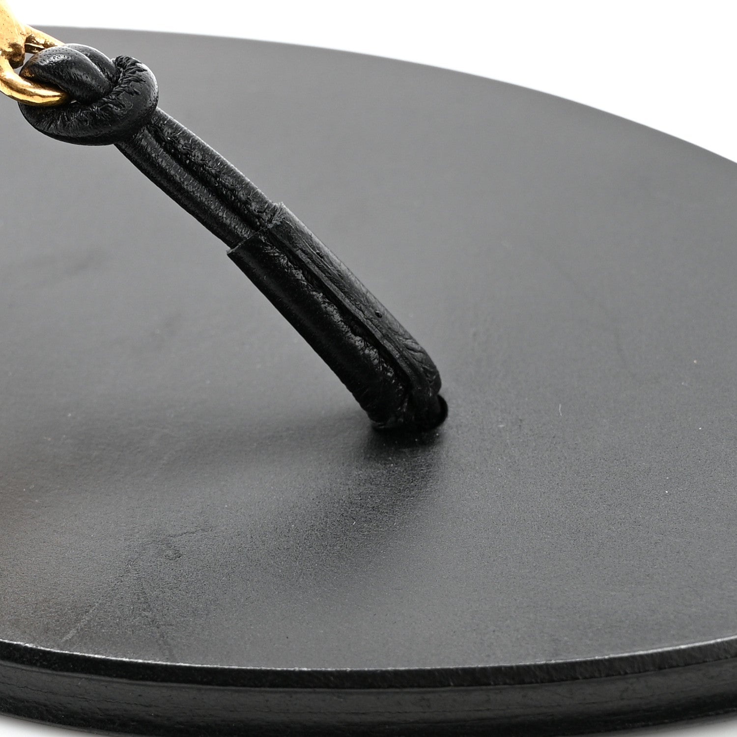 Saint Laurent Calfskin Can Flat Sandals 39 Black 9 of 9
