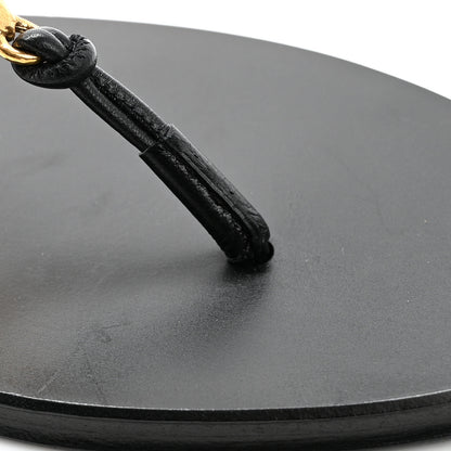 Saint Laurent Calfskin Can Flat Sandals 39 Black 9 of 9