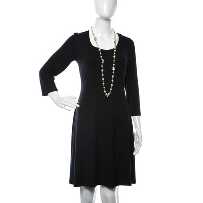 Chanel Crystal Pearl CC Long Necklace Silver 2 of 5