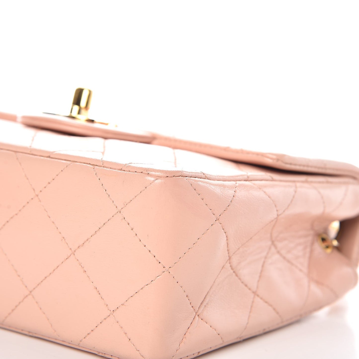 Lambskin Quilted Mini Square Flap Pink