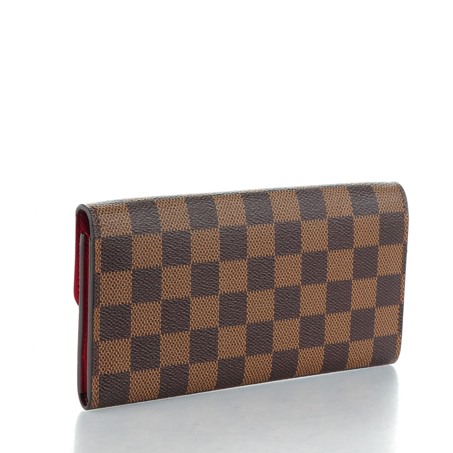Louis Vuitton Damier Ebene Emilie Wallet Red 3 of 7