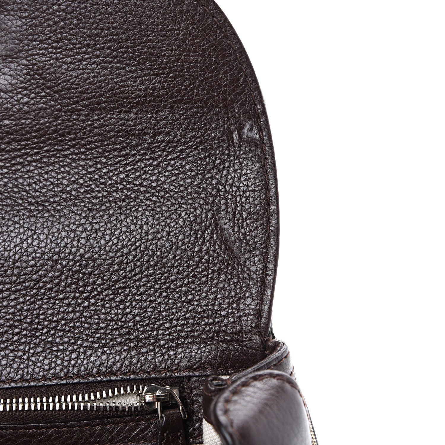 Gucci Monogram Medium New Bamboo Top Handle Bag Dark Brown 7 of 11