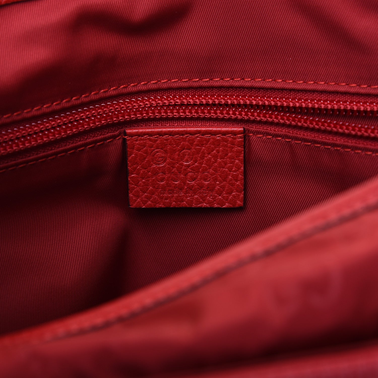 Gucci Nylon Monogram Double Buckle Flap Messenger Bag Vibrant Red 8 of 15