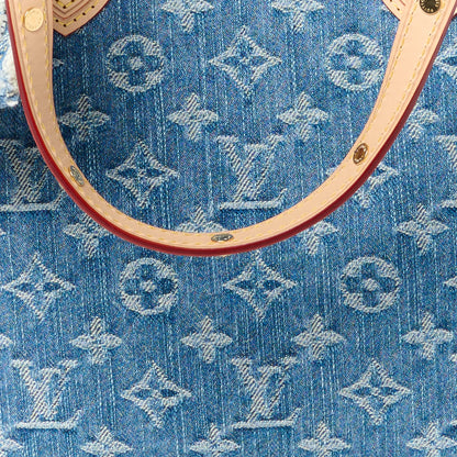 Louis Vuitton Monogram Denim Onthego MM Blue 7 of 9