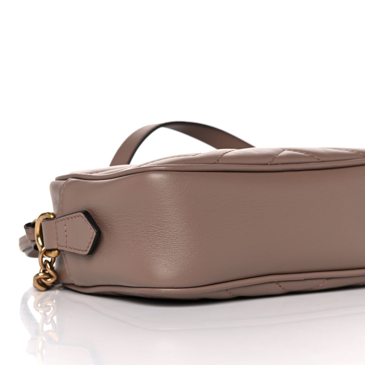 Calfskin Matelasse Mini GG Marmont Chain Shoulder Bag Porcelain Rose