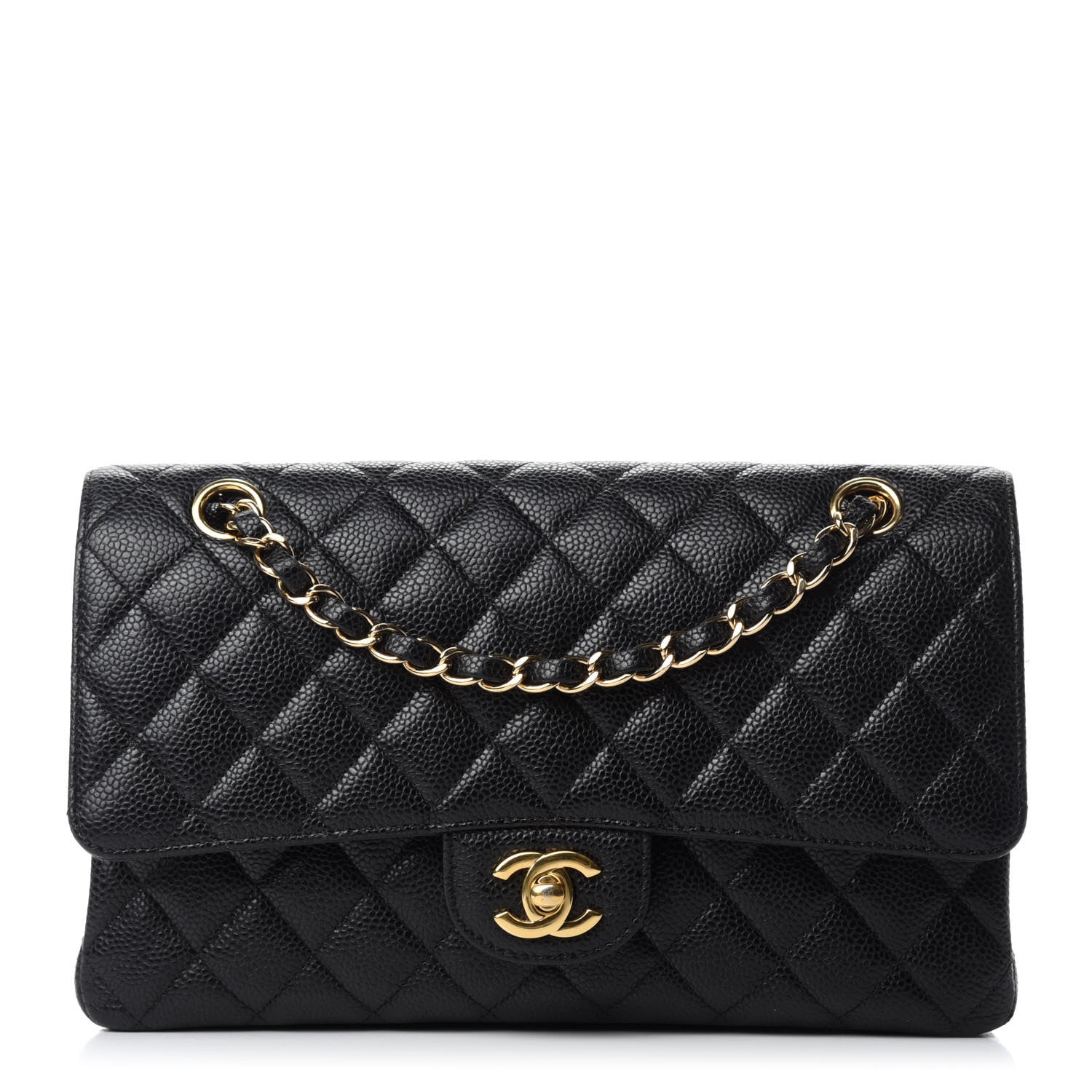 Chanel Caviar Quilted Medium Double Flap Black 1 of 14