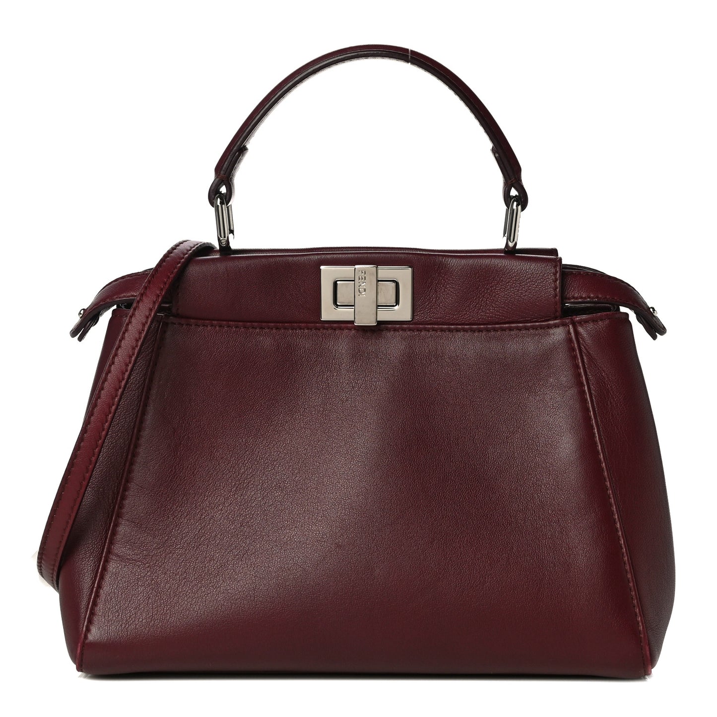 Nappa Mini Peekaboo Iconic Satchel Bordeaux