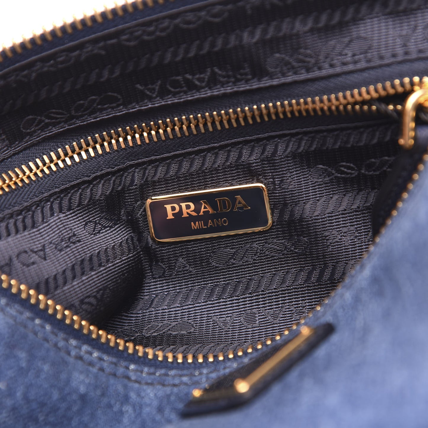 Denim Cosmetic Pouch Bleu