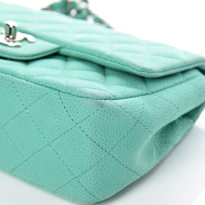 Chanel Iridescent Caviar Quilted Mini Rectangular Flap Green 11 of 15