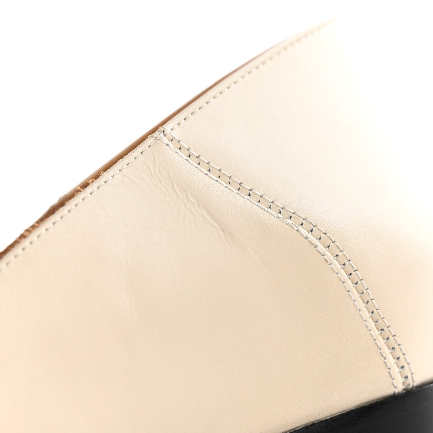Betis Glamour Calfskin Web Pearl Embellished Peyton 75mm Loafer Pumps 40.5 Mystic White