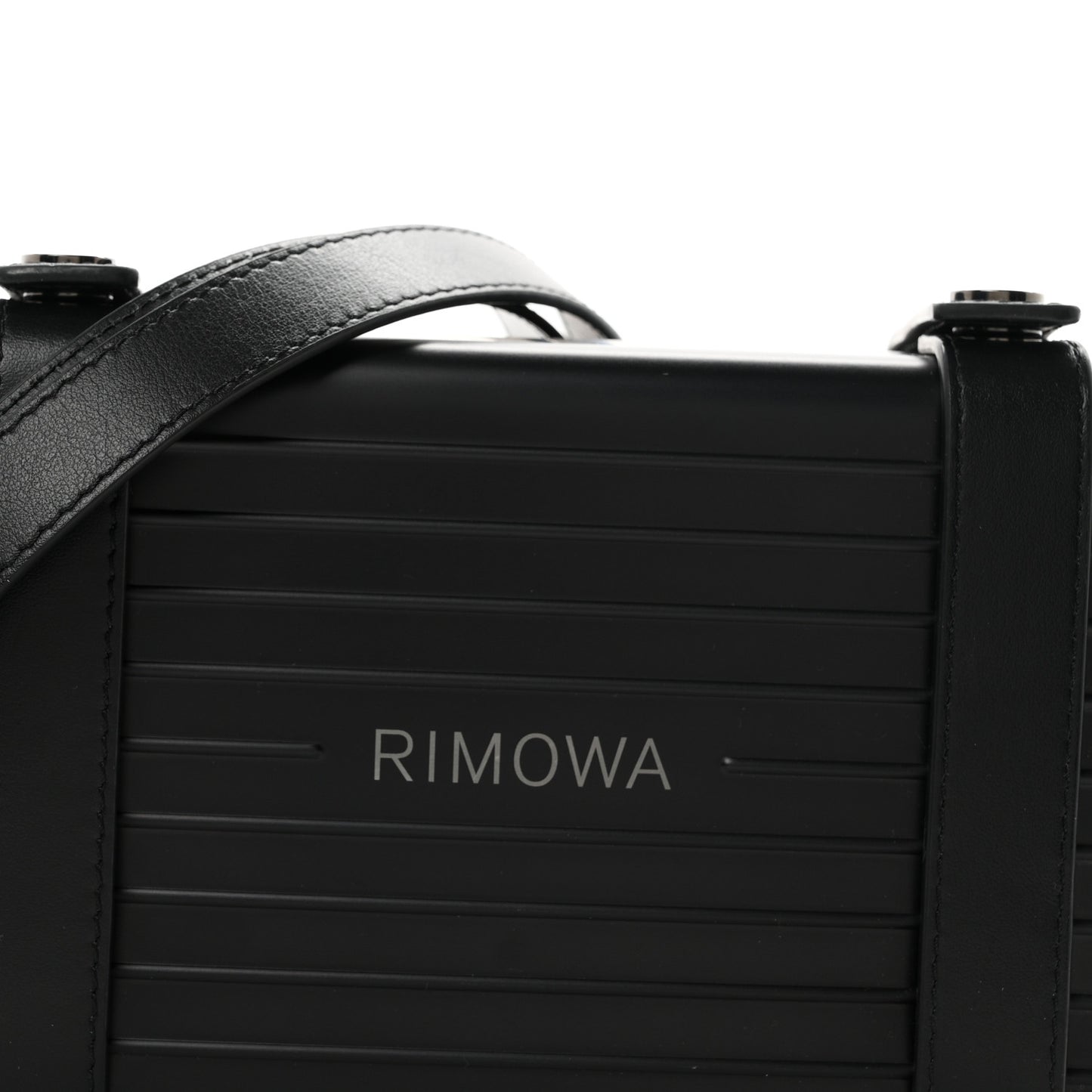 Matte Aluminum Personal Cross-Body Bag Black