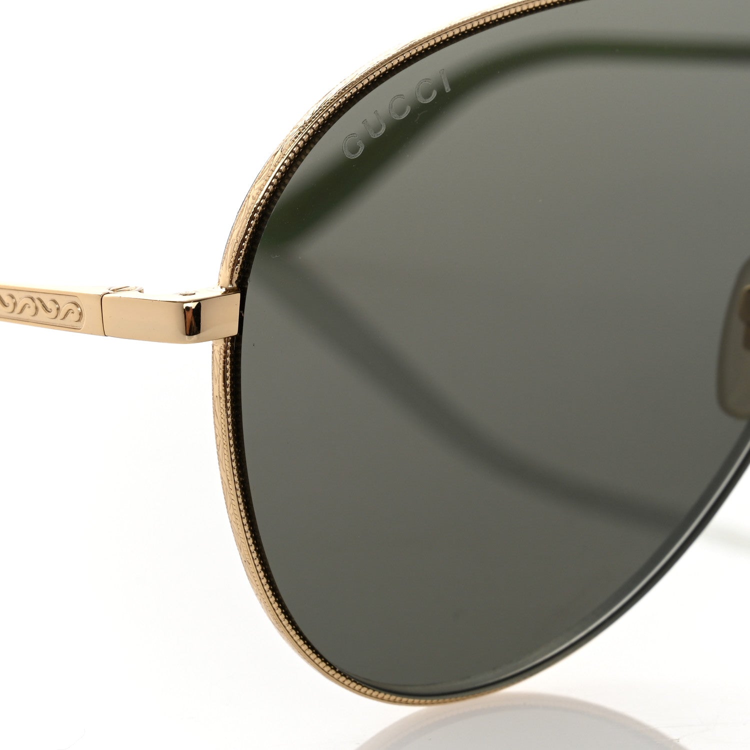 Gucci Metal Aviator Sunglasses GG0356S Green 8 of 9