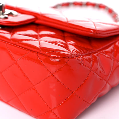 Chanel Patent Calfskin Quilted Mini Rectangular Flap Red 9 of 15