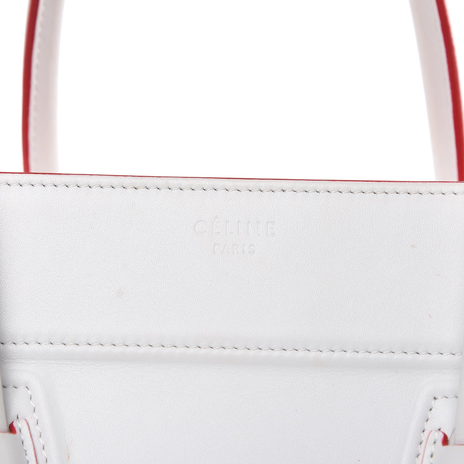 Celine Smooth Calfskin Medium Phantom Luggage White 20 of 26