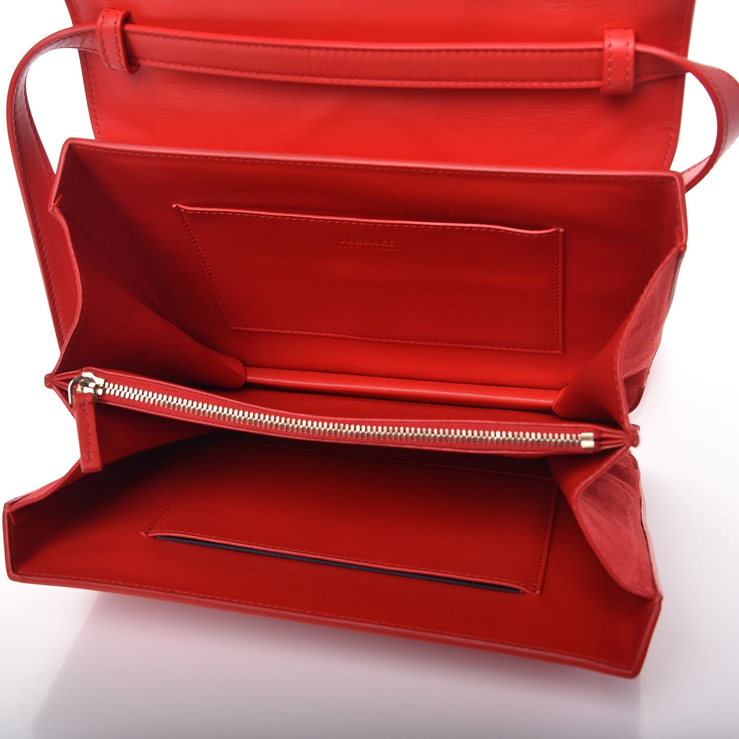 Calfskin Embroidered Medium DV One Red