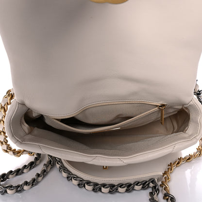 Chanel Lambskin Quilted Medium Chanel 19 Flap Light Beige 5 of 11