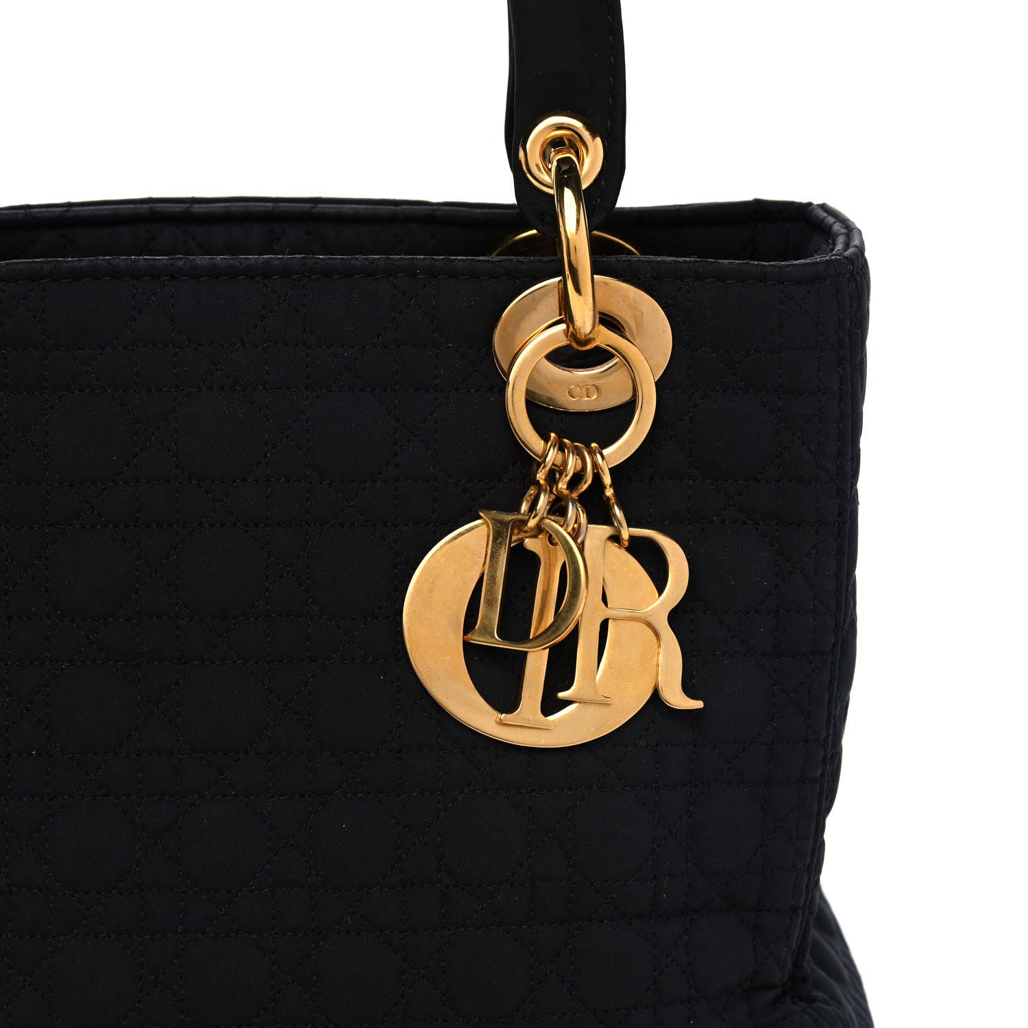 Christian Dior Nylon Cannage Large Lady Dior Black 8 of 12
