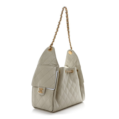 Chanel Caviar Quilted Small Chanel 25 Handbag Light Grey 3 of 11