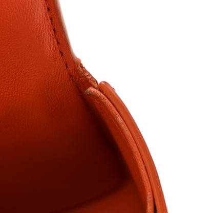 Celine Shiny Calfskin Triomphe Chain Shoulder Bag Pop Orange 17 of 19
