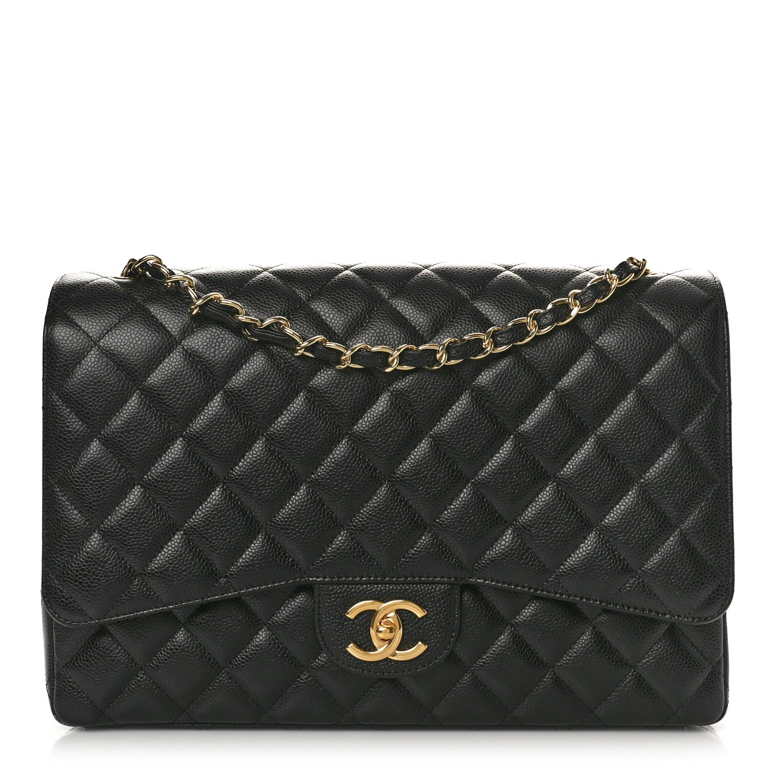 Chanel Caviar Quilted Maxi Double Flap Black 1 of 10