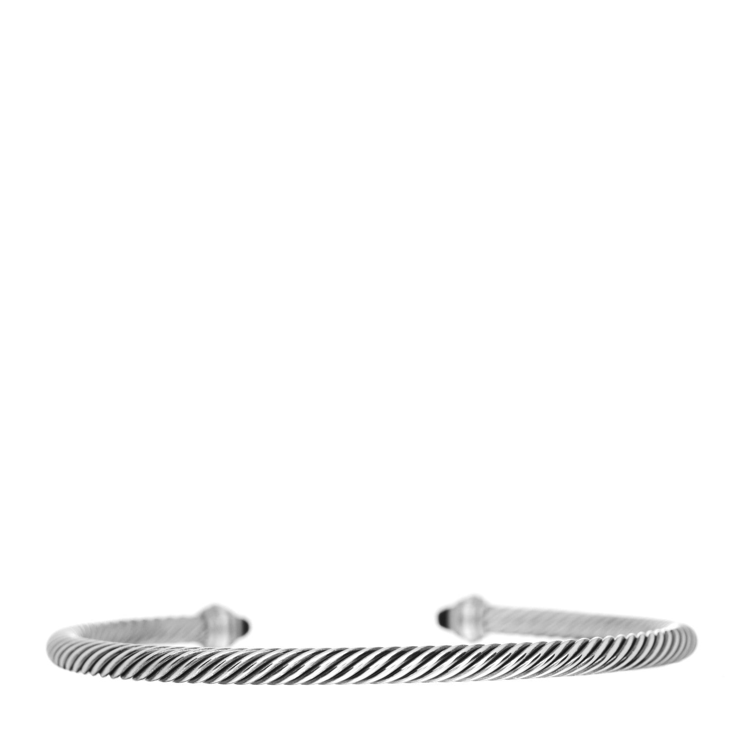 David Yurman Sterling Silver 18K Yellow Gold Black Onyx 4mm Cable Classics Bracelet 2 of 4